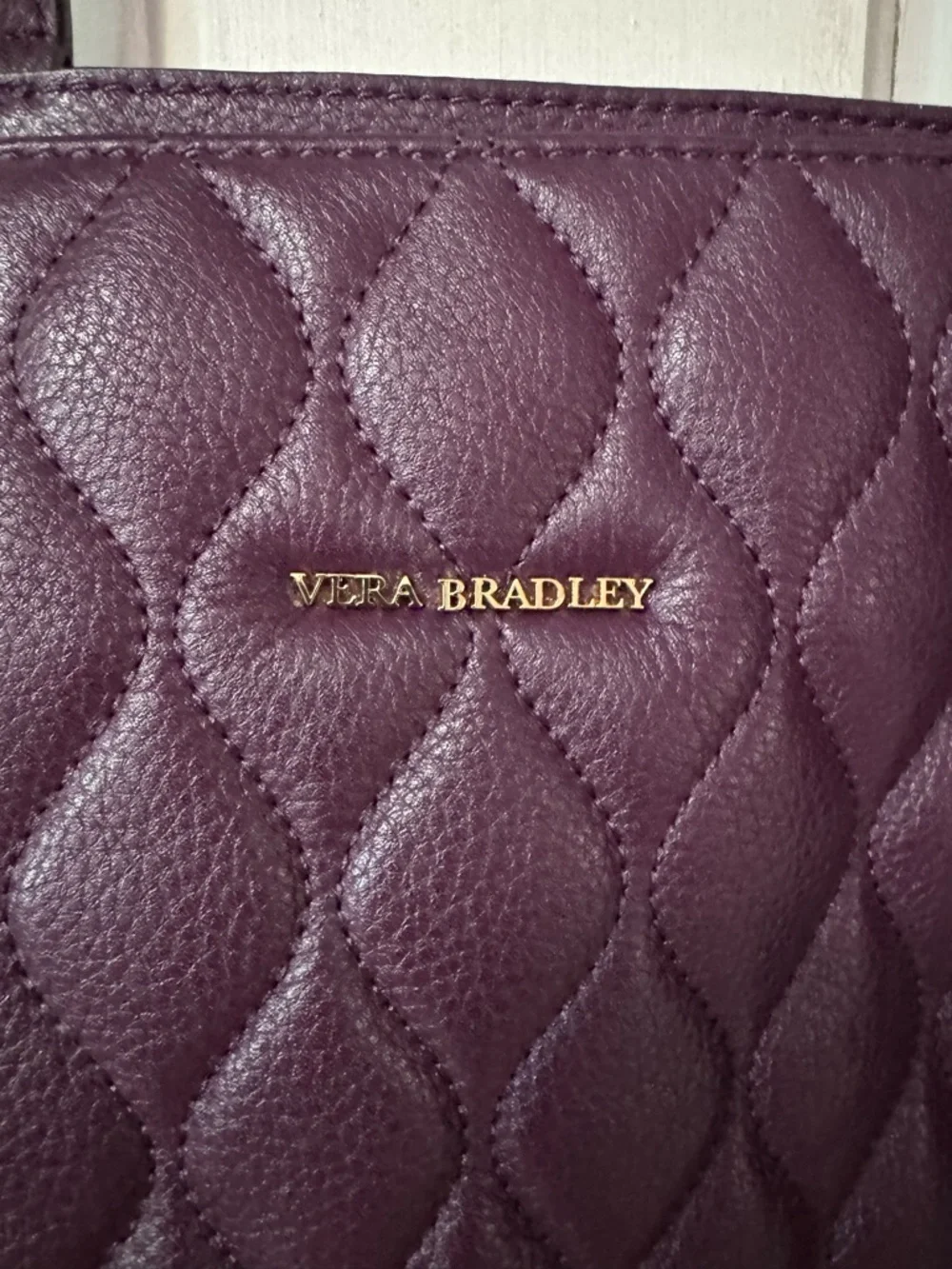 Vera Bradley Quilted Tote in Plum